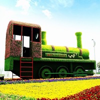 Grande plante artificielle d'extérieur en forme d'éléphant réaliste de haute qualité pour décoration extérieure
