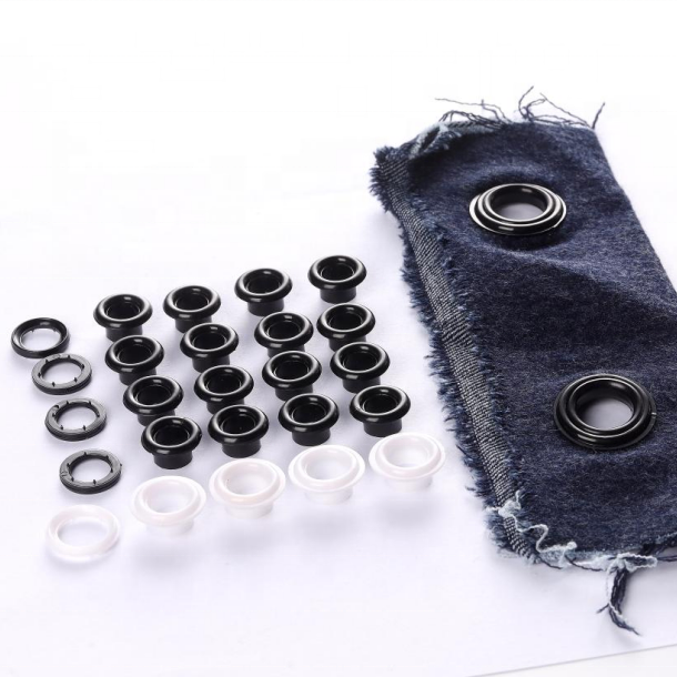 Eyelets Grommets 2021 Hot Sale Plastic 10MM Inner 17mm Outer Size Black White Garment Accessory Customizable Eco-friendly Round