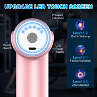 Pistolet de massage musculaire portable mini rechargeable en PVC avec 6+ têtes de massage et batterie de 1000-1200 mAh