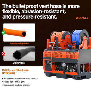 Machine de nettoyage de tuyaux AMJET WSS3030 4350psi Machine de nettoyage de tuyaux d'égout à <span class=keywords><strong>haute</strong></span> <span class=keywords><strong>pression</strong></span> 30lpm - Product Image 5