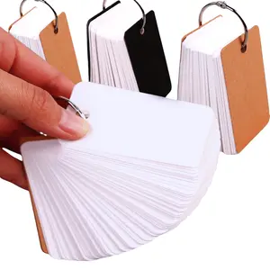 100Pcs Classeur Horizontal Vierge Mémo Livre Feuilles Mobiles Fournitures Scolaires Index cartes