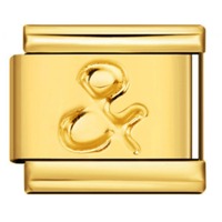 Nouveau Bracelet Modulaire Style Breloque Italienne Série Symbole Numérique 2026 en Acier Inoxydable Estampillé, Accessoire Élastique DIY