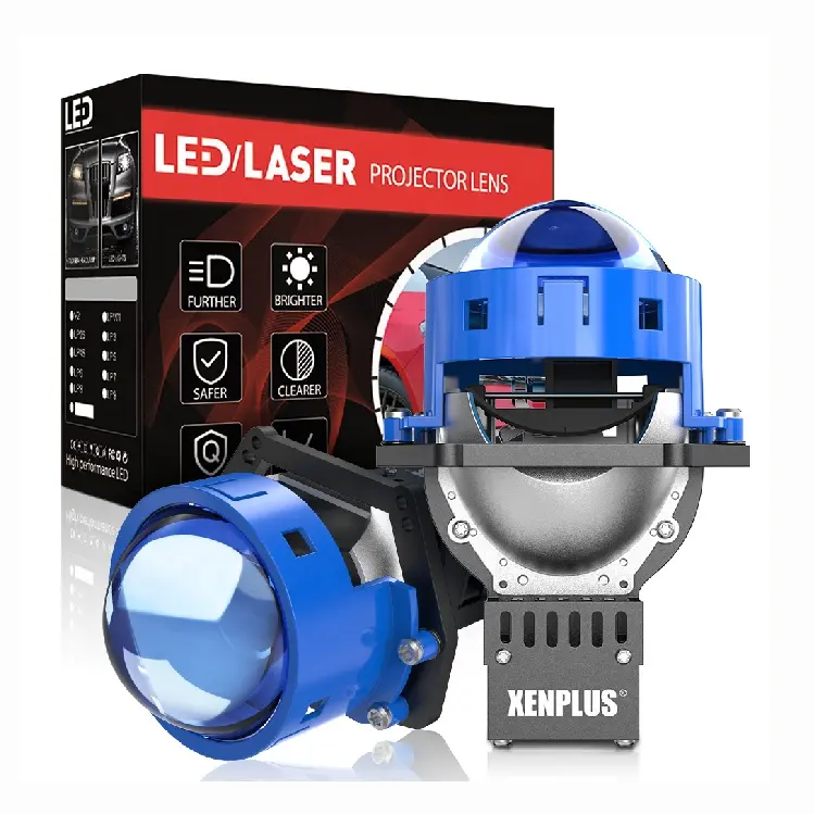 LP22 RHD/LHD 12V 130W 110W LHD 6500K 3 inç araba Bi LED projektör Biled lazer projektör