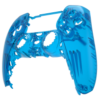 Pour le couvercle du contrôleur PS5-Façade transparente personnalisée en bleu clair, durable et légère