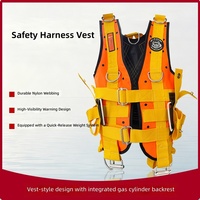 Gilet de sécurité le plus vendu en usine avec cadre dorsal intégré pour bouteille de gaz, équipement de plongée municipal et d'ingénierie en nylon
