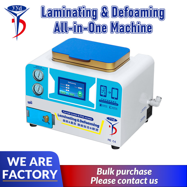YYD Factory YD188plus Mobile Phone LCD Laminating Machine Bubble Remover 3 in 1 OCA Vacuum Defoaming Equipment for Phone Repair