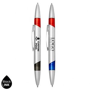 Manufacturers Custom Cheap Plastic Ballpoint <b>Pen</b> Double Head Writing Red Blue <b>Pen</b> <b>Refill</b> Can Be Customized LOGO - Product Image 1