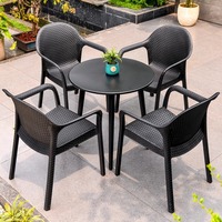Conjunto de Mesa y Sillas para Exteriores, Resistentes a la Lluvia y al Sol, con Capacidad de Carga, para Balcón o Patio