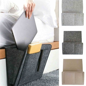 Da Letto di natale Organizer Feltro Letto Sacchetto di Immagazzinaggio Con 2 Piccole Tasche L'organizzazione di Supporto Tablet Rivista Del Telefono Delle Cellule Da Comodino Tasca