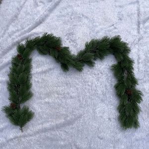 Treo Giáng sinh Vòng hoa và cây xanh dày tuyết tùng thông Vòng hoa bất động cảm ứng cây nho lá tường treo trang trí trang trí cây - Product Image 6