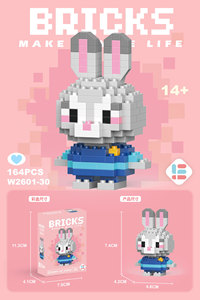 Mikro parçacıklar çizgi film bebeği şekil bulmaca montaj oyuncak tuğla plastik kör kutu masaüstü süsler - Product Image 6