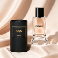 Flacon pulvérisateur de parfum en verre transparent haut de gamme, base épaisse, logo personnalisé, atomiseur vide avec boîte cadeau pour emballage de parfum