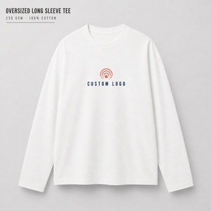 T-Shirt a Maniche Lunghe con Stampa Digitale Personalizzata, Oversize, 230G Cotone Pesante, Collo Tondo, Vendita all'Ingrosso dalla Cina - Product Image 1
