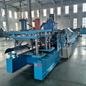 Electric Hydraulic Automatic Metal Roof Panel Round V Shaped Rain ridge Cap Roll Forming <b>Machine</b> Bearing Motor for Construction - Product Image 1