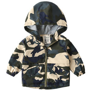 <span class=keywords><strong>Veste</strong></span> Softshell pour enfants bébé garçon motif camouflage à capuche imperméable et coupe-vent vêtements d'extérieur printemps automne manteau fin - Product Image 1