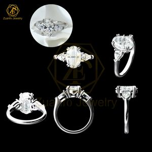 Iigi GIA certificata HPHT CVD Lab hpast taglio ovale diamante 3 carati 18K 14K gioielli in oro reale fidanzamento anello nuziale per donna uomo - Product Image 4