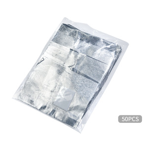 50/100Pcs Nail Foil Wraps <b>Kit</b> Tin Foil Cotton Pads <b>Gel</b> Polish Soak Off Removal Tools for Manicure - Product Image 5