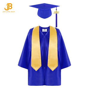 卸売 幼稚園 光沢のある卒業式ガウン 子供 小学校 卒業式ガウンとタッセル付き帽子 - Product Image 5