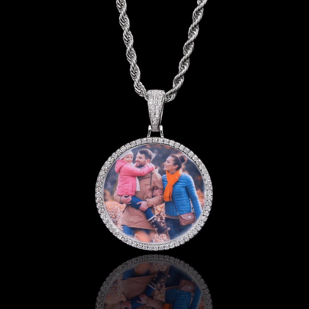 Platinum medium size pendant+24inch*3mm twisted chain