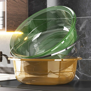 Bassin transparent épaissi et agrandi pour usage domestique, lavage des légumes, buanderie en dortoir étudiant, lavage des pieds et des bébés - Product Image 1