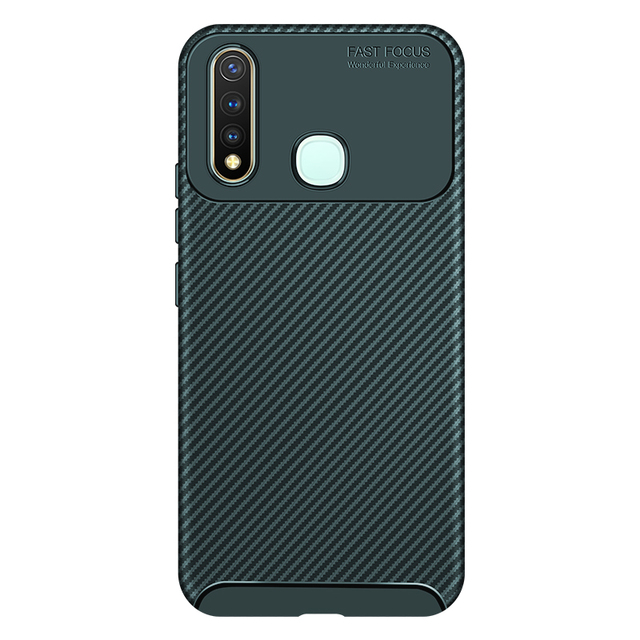 2020 New Arrival Carbon Fiber Soft TPU Rubber Bumper Cell Phone Cover Case for Vivo Y19 Y11 Y17 Z1X Y95 S1 V9 Silicone Cover