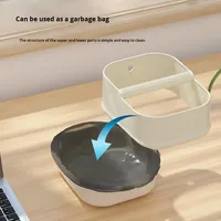 Bol multifonctionnel pour oiseaux perroquets, protection de l'environnement, toilette détachable, alimentation en eau, jeu d'entraînement, toilette
