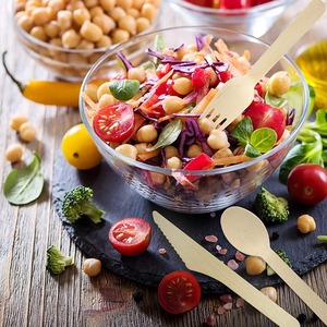 Fourchettes en bambou compostables, jetables, écologiques, ensemble de couverts de mariage, ustensiles compostables de luxe - Product Image 3