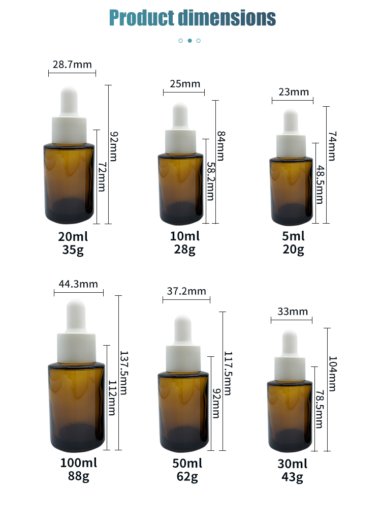 Amber 30ml Massage Oils Aromatherapy Glass Dropper Bottle With Pipette