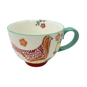 แก้วเซรามิกเคลือบลายรูปนกคู่รัก ขนาด 500 มล. วาดลายด้วยมือ สำหรับชาตุรกี กาแฟ และเอสเพรสโซ - Product Image 5