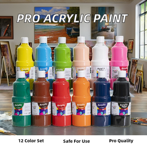 فنانون محترفون جودة عالية ، زجاجة بلاستيكية غير سامة للطلاب ، لوحة فنية زجاجية متوسطة - Product Image 2