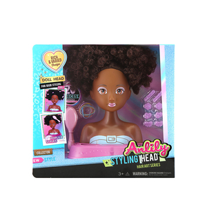 <span class=keywords><strong>Tête</strong></span> de poupée <span class=keywords><strong>à</strong></span> <span class=keywords><strong>coiffer</strong></span> cheveux <span class=keywords><strong>afro</strong></span> bouclés pour peaux foncées, 20 pièces, <span class=keywords><strong>jouet</strong></span> de salon de coiffure, poupée mode pour filles adorables - Product Image 1