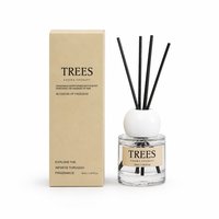 Diffuseur de parfum d'ambiance sans flamme, artisanal, de luxe, en verre de 50 ml, parfumé aux fruits, à base d'huiles essentielles, sans parabènes, pour l'intérieur