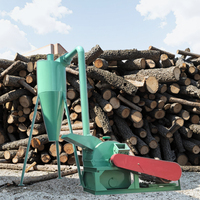 Broyeur à disques à lame de marteau multifonctionnel haute performance pour copeaux de bois et planches, capacité 1,5T, broyage 3-30mm, essentiel pour la production de sciure de bois, avec moteur et roulement