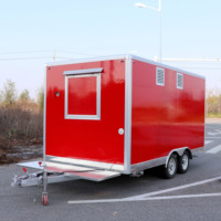 Camioneta de Comida Cuadrada de Alta Calidad Totalmente Equipada, Remolque de Comida, Camión de Comida Móvil Totalmente Equipado para Hamburguesas, Café, Helados
