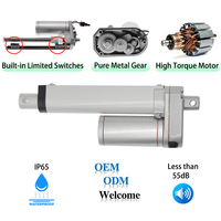 Actionneur linéaire miniature personnalisé 12/24V DC, moteur étanche IP65 à commutation par balais, aimant permanent, personnalisable pour ventilateur d'appareil électroménager