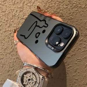 Étui de téléphone portable pour iPhone 16 pro max Laser couleur argent chien heureux pour iPhone 15 14 13 12 pro max étui de téléphone portable - Product Image 3