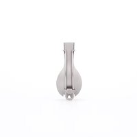 Couverts de camping ultralégers pliables en titane Spook Spoon Fork Knife, design minimaliste sablé, gris argenté