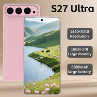 Téléphone S27 Ultra en gros, écran 7,3 pouces, stockage 16 Go + 1 To, appareil photo HD 108 MP, batterie 8800 mAh, smartphone Android 16 débloqué, GPS