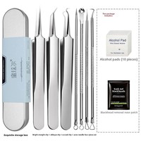 Kit de 7 Aiguilles en Acier Inoxydable pour l'Acné, Extracteur de Boutons et Points Noirs pour le Visage – Vente Directe Usine