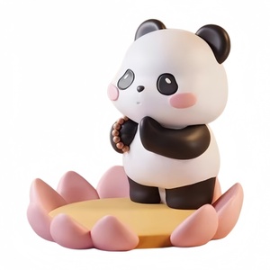 Lindo Soporte para Teléfono con Forma de Panda, Resina Pintada a Mano, Flor de Loto, Soporte para Teléfono Móvil de Escritorio, Adorno para Oficina, Decoración Emocional - Product Image 3