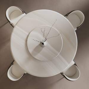 Mesa de comedor redonda moderna con tapa giratoria para sala de estar y uso en apartamentos - Product Image 2