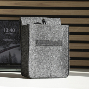Sac de rangement en feutre gris de conception classique haut de gamme pour la souris et le chargeur, idéal pour un usage quotidien - Product Image 5