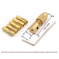 Mandrin de perçage miniature en laiton 0,5-3,0 mm, jeu de pinces sans clé 7 pièces pour outil rotatif, adaptateur de mandrin pour moteur électrique