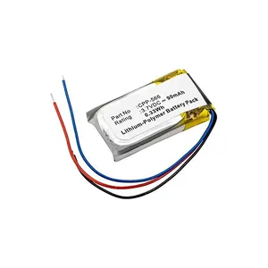 Li-פולימר 3.7v 90mah נטענת החלפה דיגיטלית CPP-566 עבור פעימות כוח 2 3