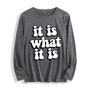 T-shirt à manches longues "It Is What It Is Graphic" 100% coton, multicolore - Product Image 2