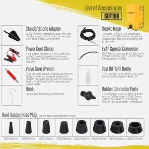 Universal <span class=keywords><strong>Fuel</strong></span> Leak Locator Kfz-Rauchleck detektor für Auto-Motorrad-LKW Verdunstung sauto rohrtests - Product Image 6
