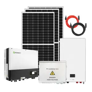 도매 완전한 키트 3000 와트 태양 전지 패널 시스템 배터리 하이브리드 태양 에너지 시스템 6KW 3KW