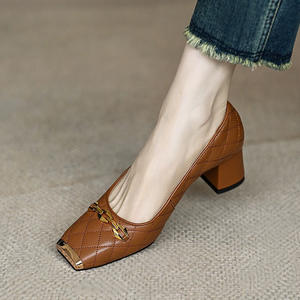 Zapatos de Novia Mary Jane con Tacón Cuadrado y Diseño de Tiras Cruzadas al Estilo Francés Retro, de Cuero Premium, Novedad de Otoño-Verano - Product Image 3