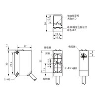 DEUZE PDH30CM20P3 IP67 Sensor Fotoelektrik Optik Jarak Deteksi 20-200mm 10~30V DC PNP NO/NC dengan Lampu Merah Tipe Proximity