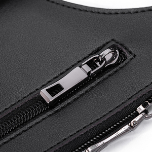 PU Leather Double Shoulder Fishing Bag Multi-Pocket Underarm Strap Wallet Pocket Anti-Theft for Men Women Travel Outdoors - Product Image 3